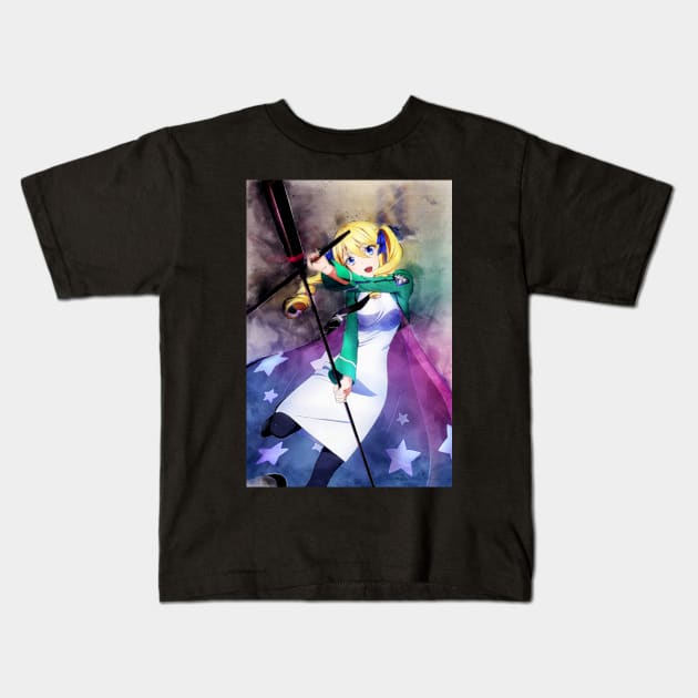 Angelina Kudou Anime Watercolor Kids T-Shirt by Isamu Studio